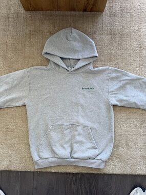 Sporty & Rich Heather Gray Hoodie “move your body”